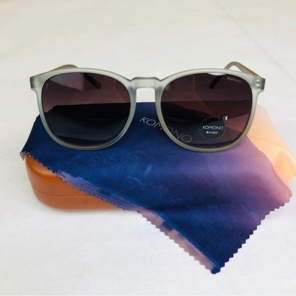 NWT Komono Urkel Heaven Blue Sunglasses UV400 Acetate w/ Case - Picture 5 of 11